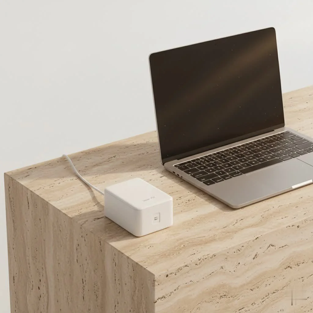 RV surge protector 30 amp connected to a power pedestal