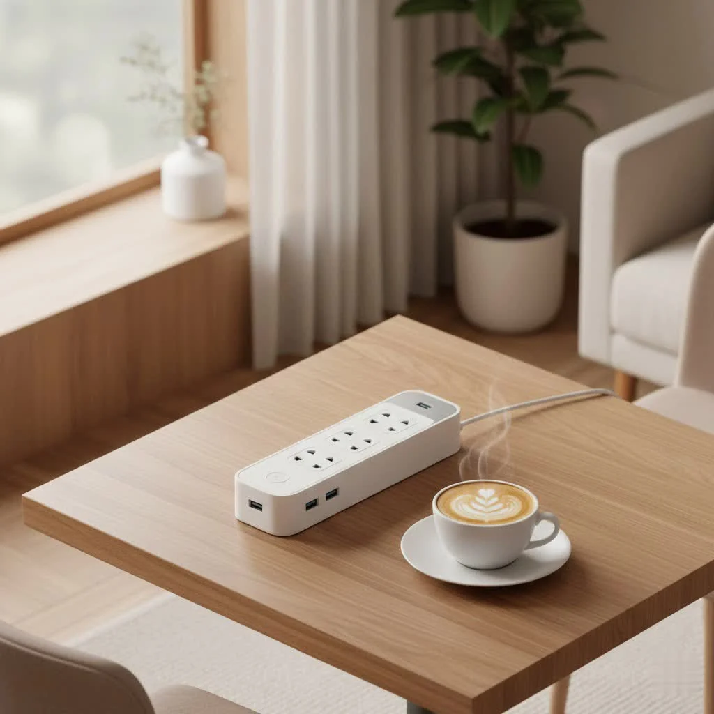 Gaming PC setup with a surge protector