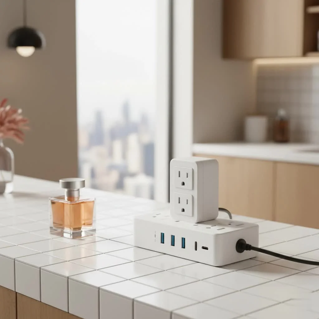 CyberPower surge protector protecting electronics