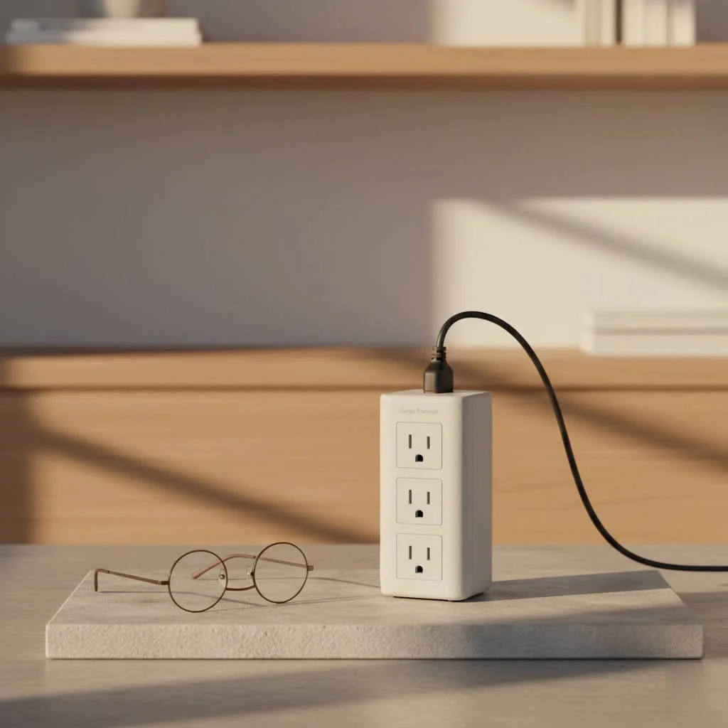 APC surge protector safeguarding electronics
