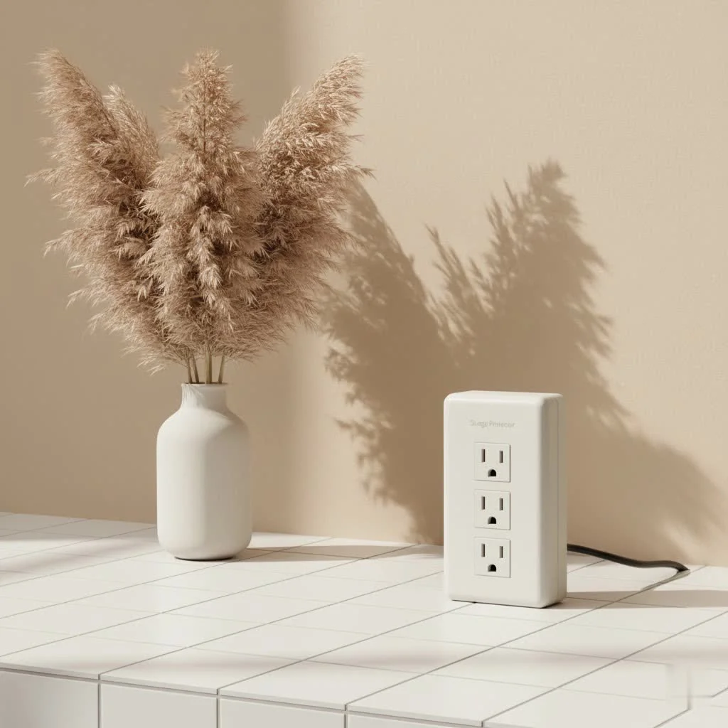 Surge protector for PC with multiple outlets and USB ports