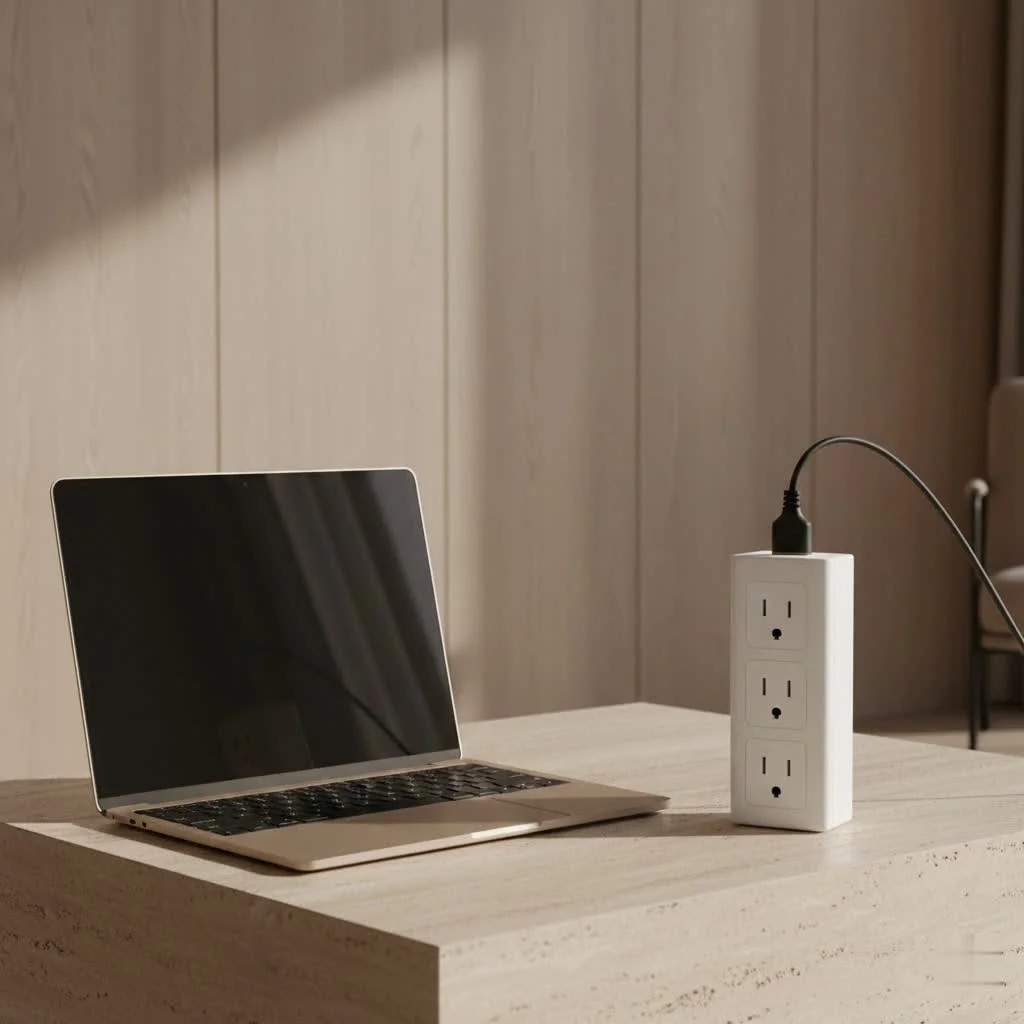 Surge protector protecting a modern television setup
